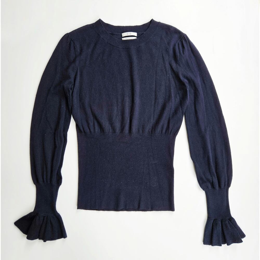 CO Collection Silk Cashmere Navy Knit Sweater Size XS